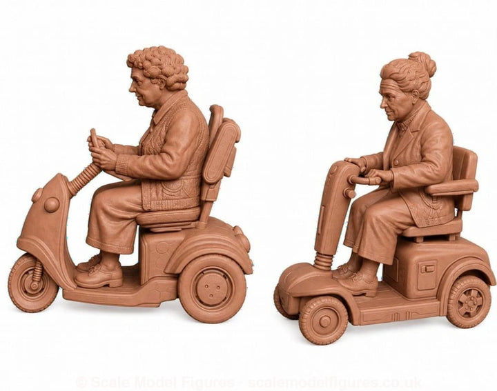 SMF9524 Female Pensioner A on Electric Scooter - Figure