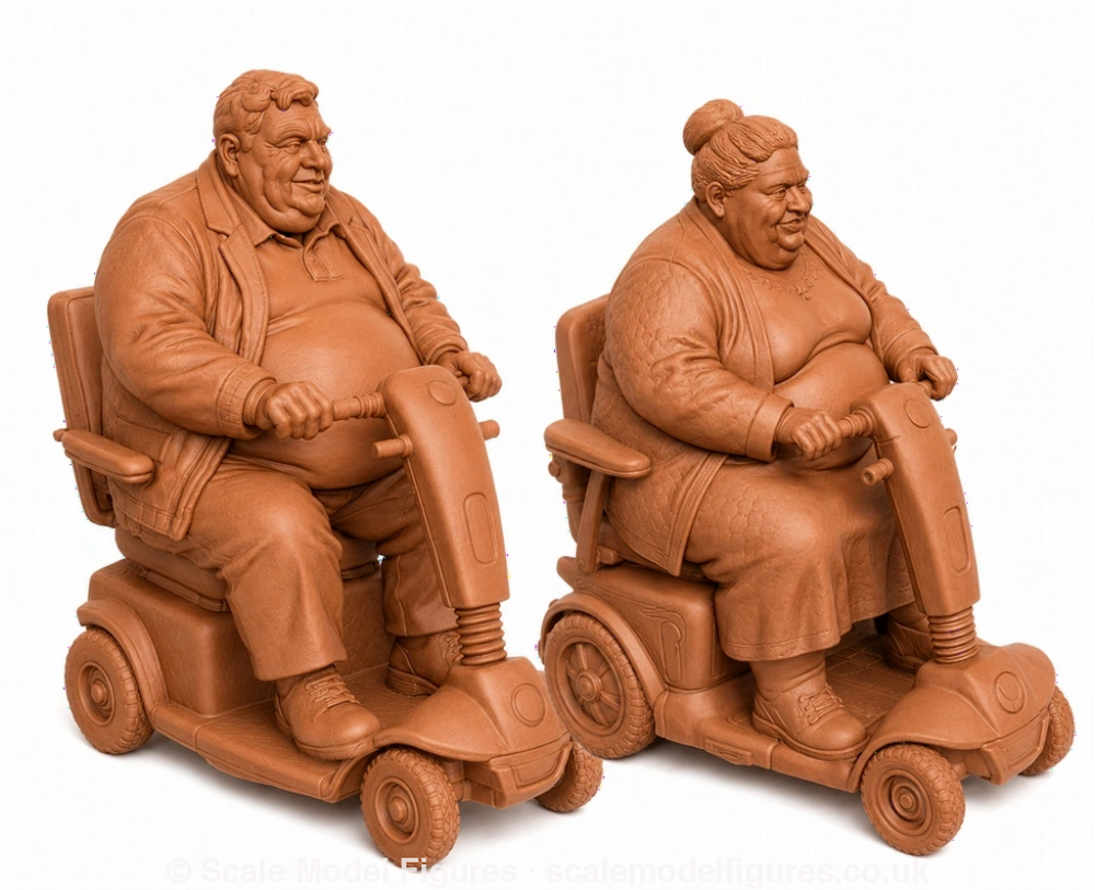 SMF9525 Large Female on Electric Scooter - Figure