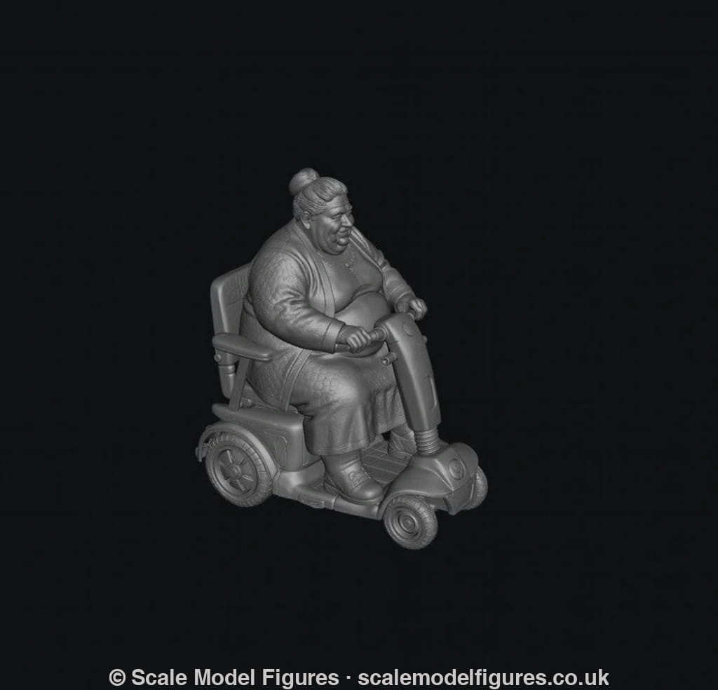 SMF9525 Large Female on Electric Scooter - Figure