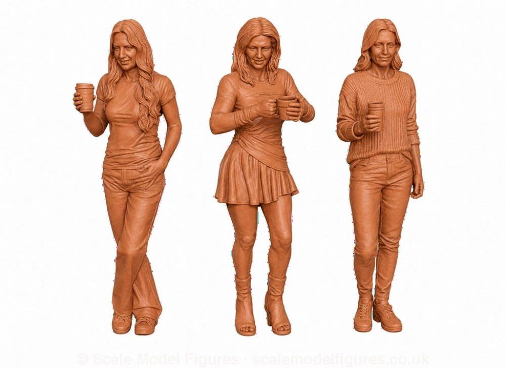 SMF9534 3 Girls with coffee - Figure