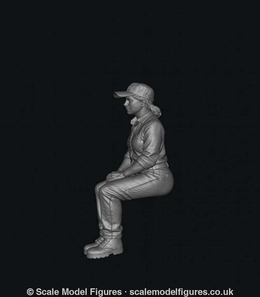 SMF9554 1:32 Scale Female Teen Sitting on Tractor Passenger Seat - Figure