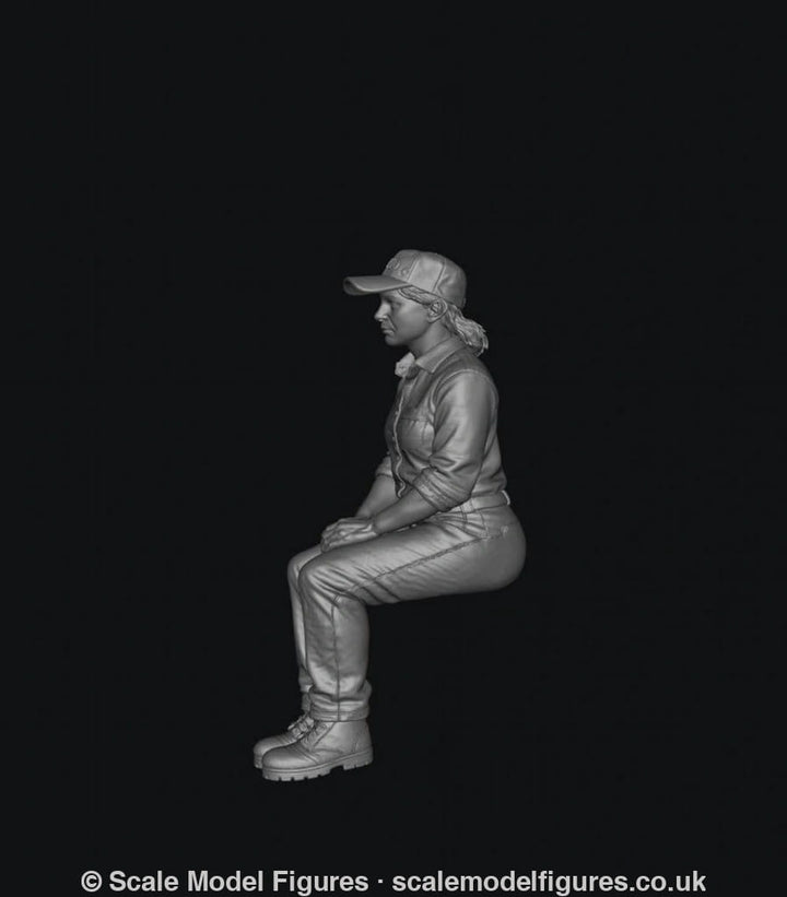 SMF9554 1:32 Scale Female Teen Sitting on Tractor Passenger Seat - Figure