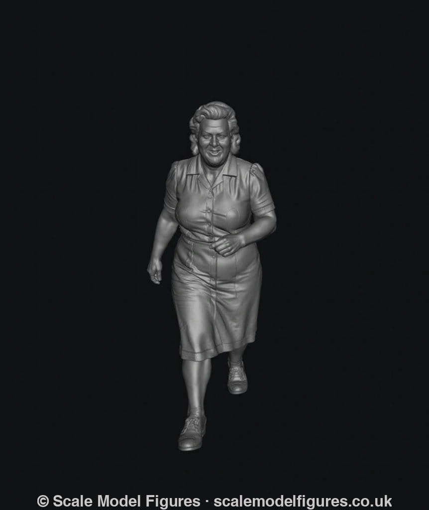 SMF9567 1940 Plump Happy Female Walking C - Figure