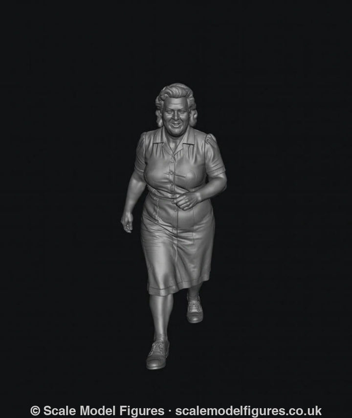SMF9567 1940 Plump Happy Female Walking C - Figure