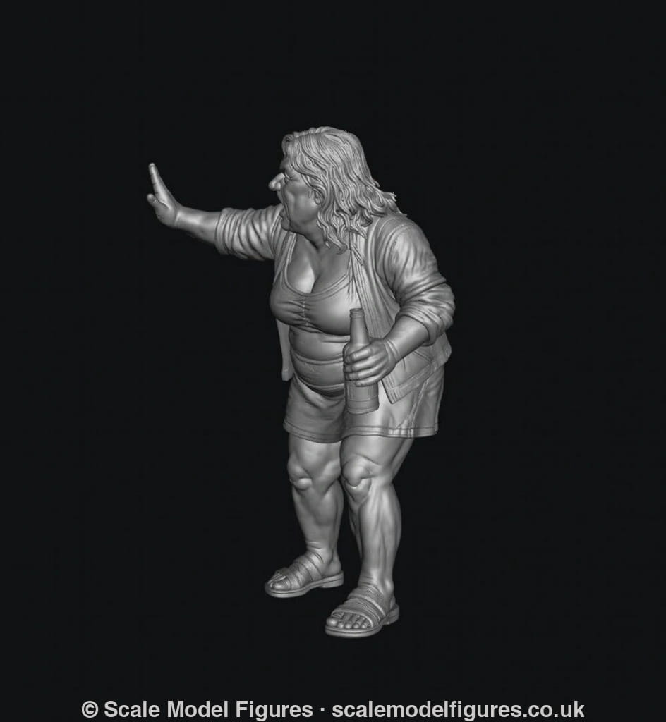 SMF9569 Drunk Female Fighting 3 - Figure