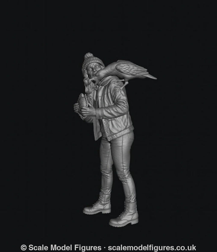 SMF9571 Female with Pastie and Seagull Fight - Figure