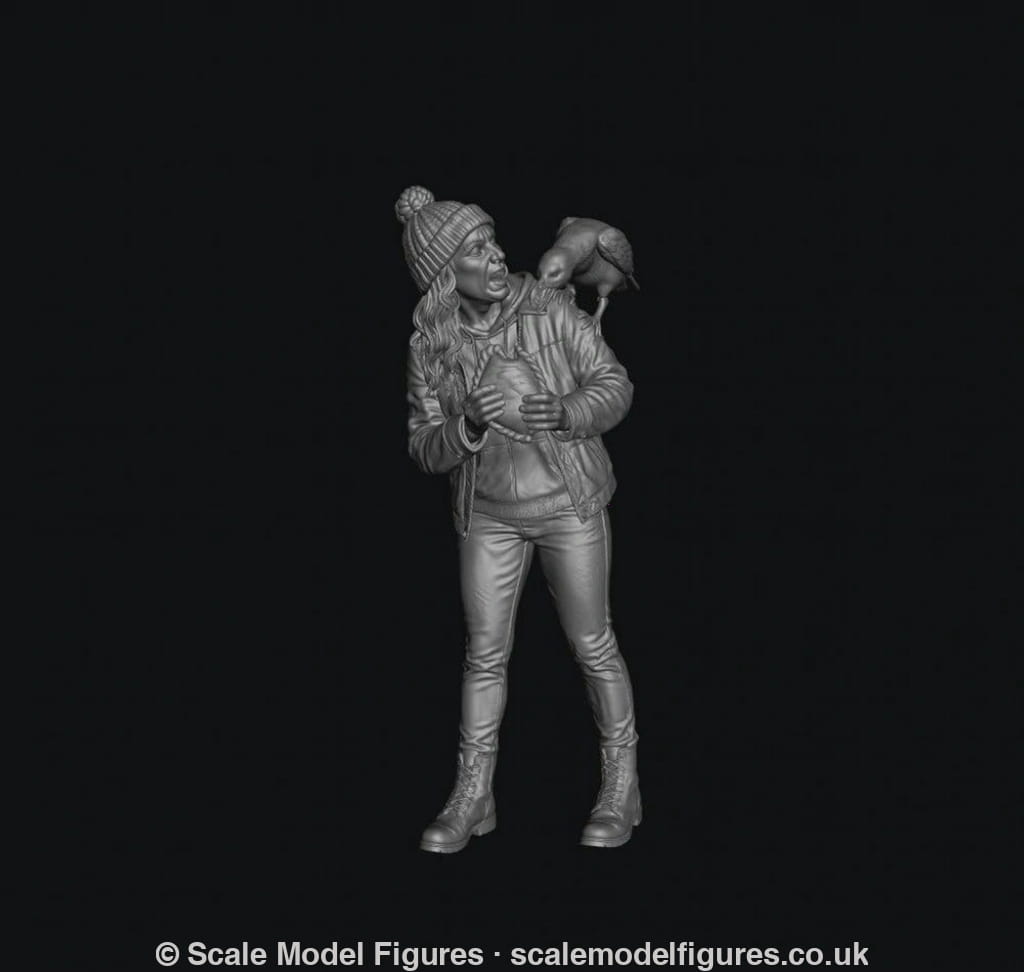 SMF9571 Female with Pastie and Seagull Fight - Figure