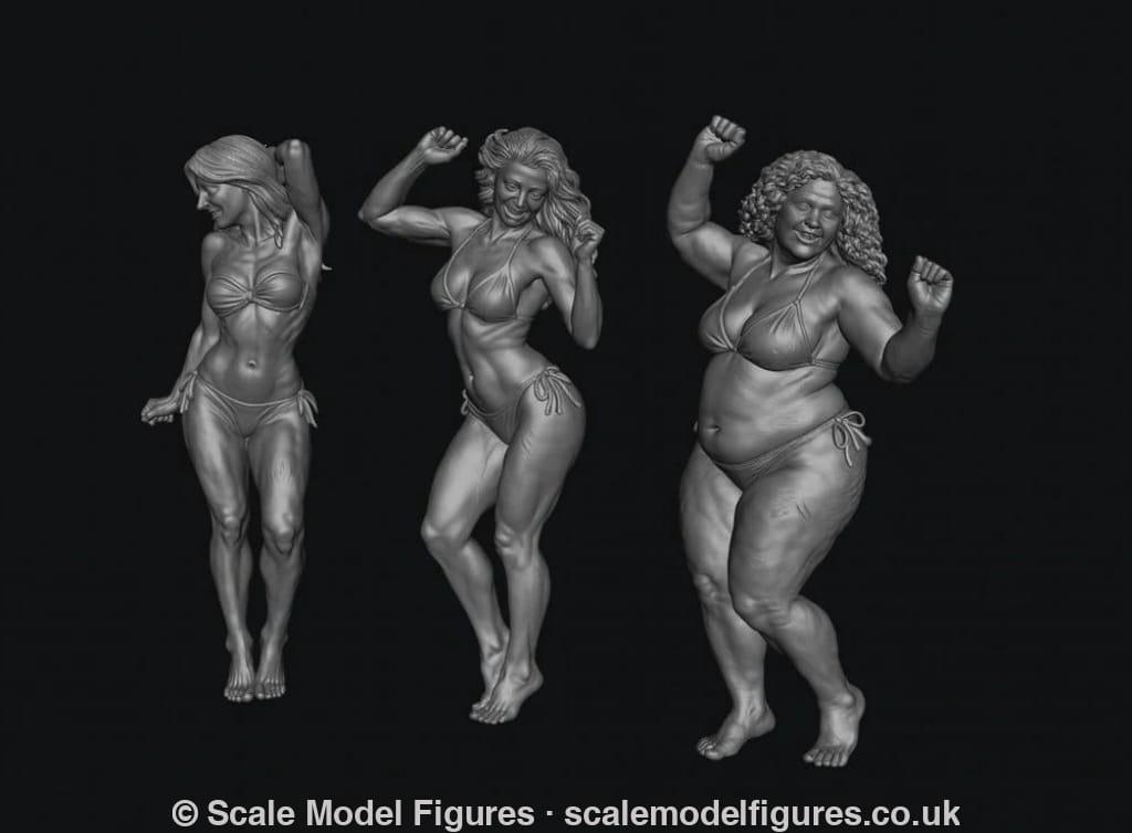 SMF9593 3 dancing Bikini Girls - Figure