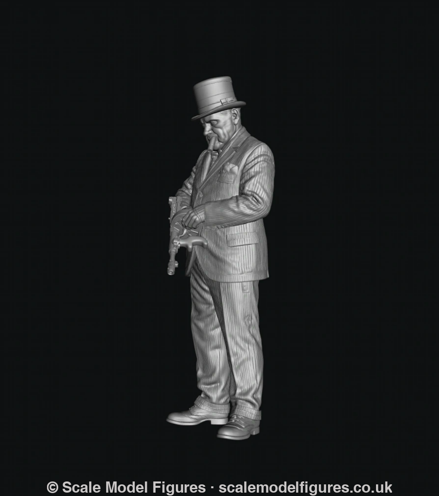 SMF9656 Churchill and Tommy Gun - Figure