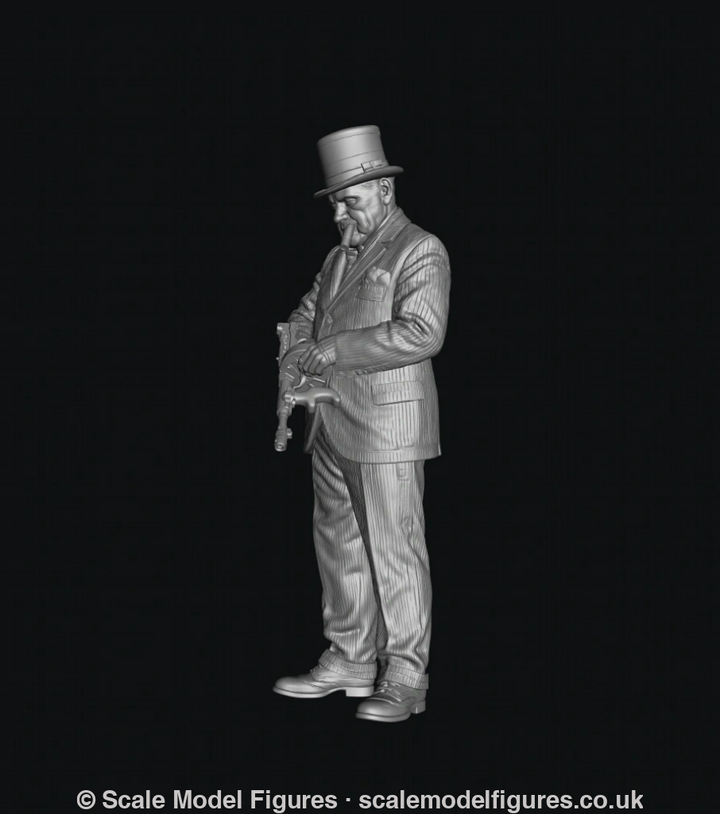 SMF9656 Churchill and Tommy Gun - Figure