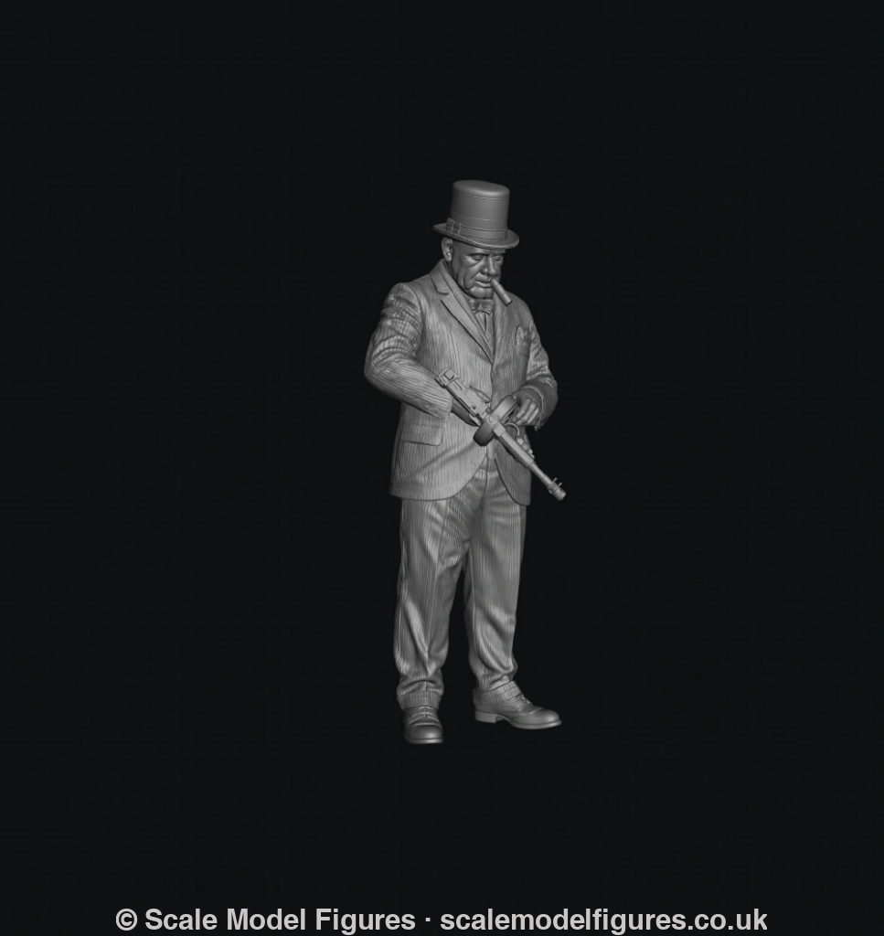 SMF9656 Churchill and Tommy Gun - Figure