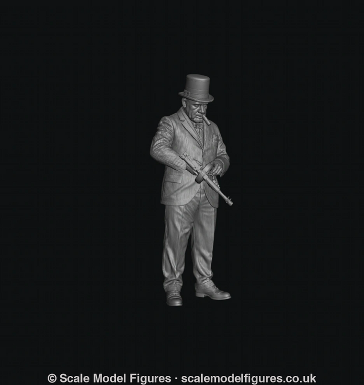 SMF9656 Churchill and Tommy Gun - Figure