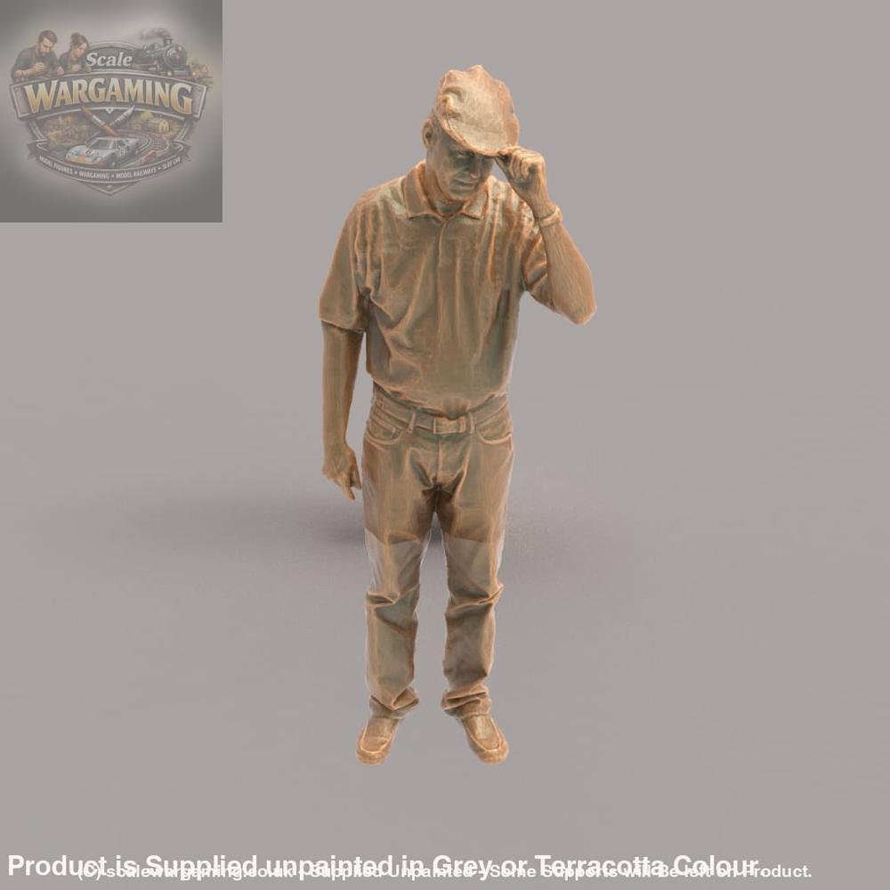 MM071 Older Male Farmer With Cloth Cap Figure