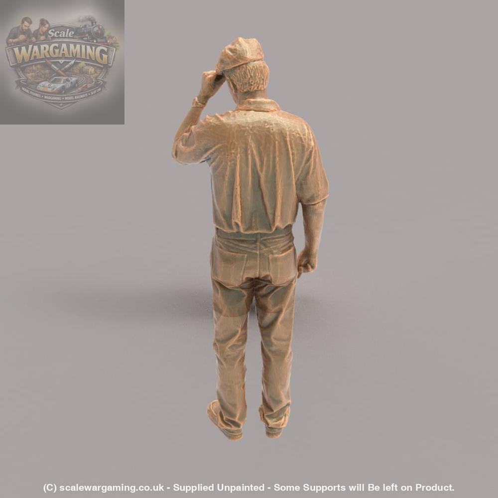 MM071 Older Male Farmer With Cloth Cap Figure