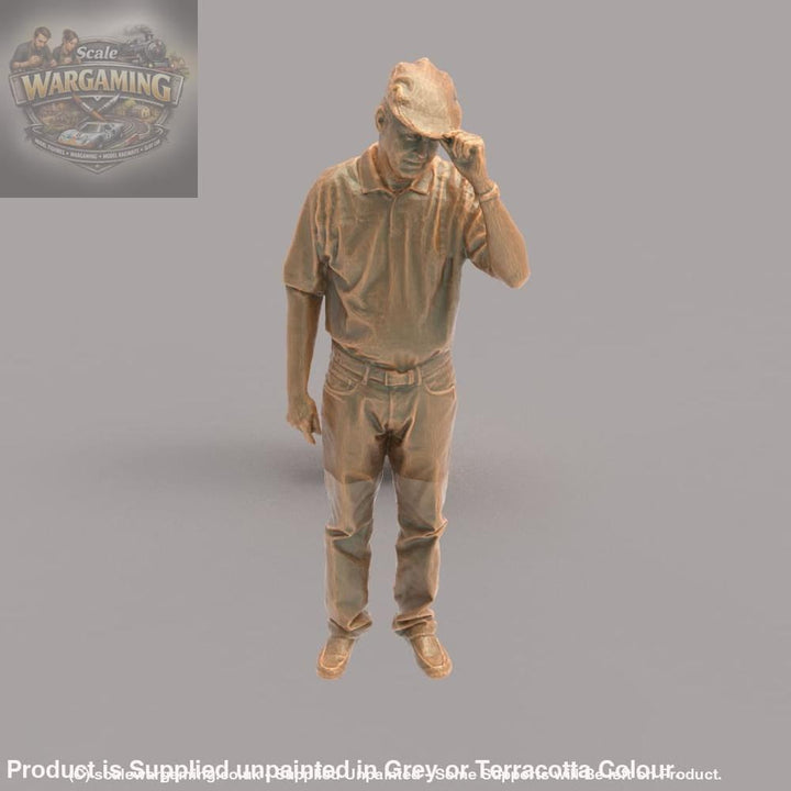 MM071 Older Male Farmer With Cloth Cap Figure