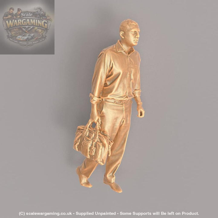 MM072 Male Commuter/Office Worker with Bag Figure