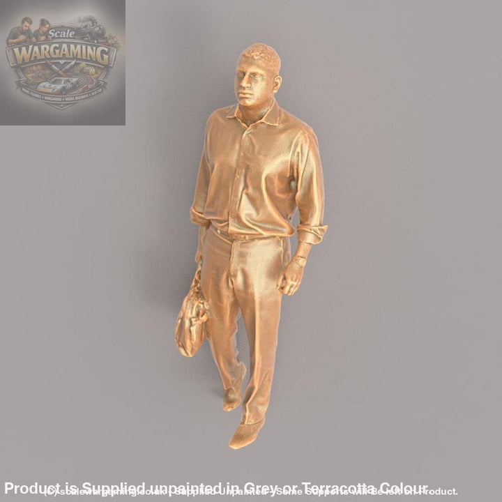 MM072 Male Commuter/Office Worker with Bag Figure