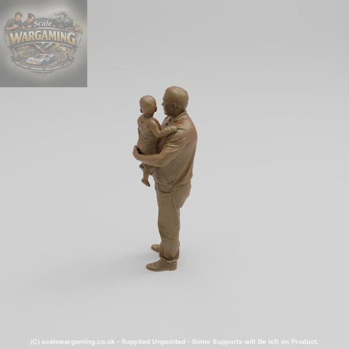 SW085 Young Dad with Child in Arms - Figure