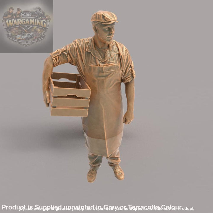 MM1034 Shop Keeper With Veg Box Figure