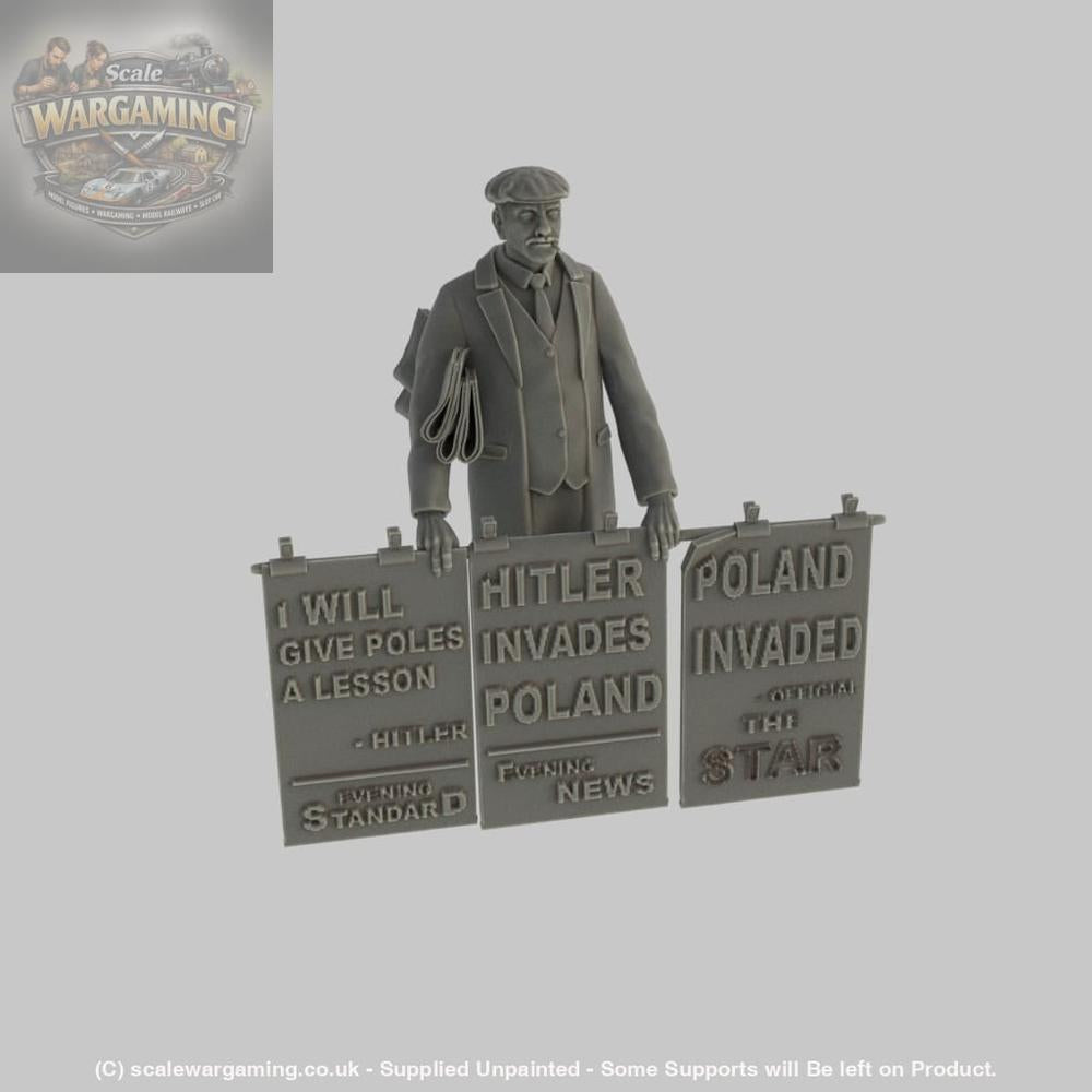 MM1167 WW2 Famous Newspaper seller Figure