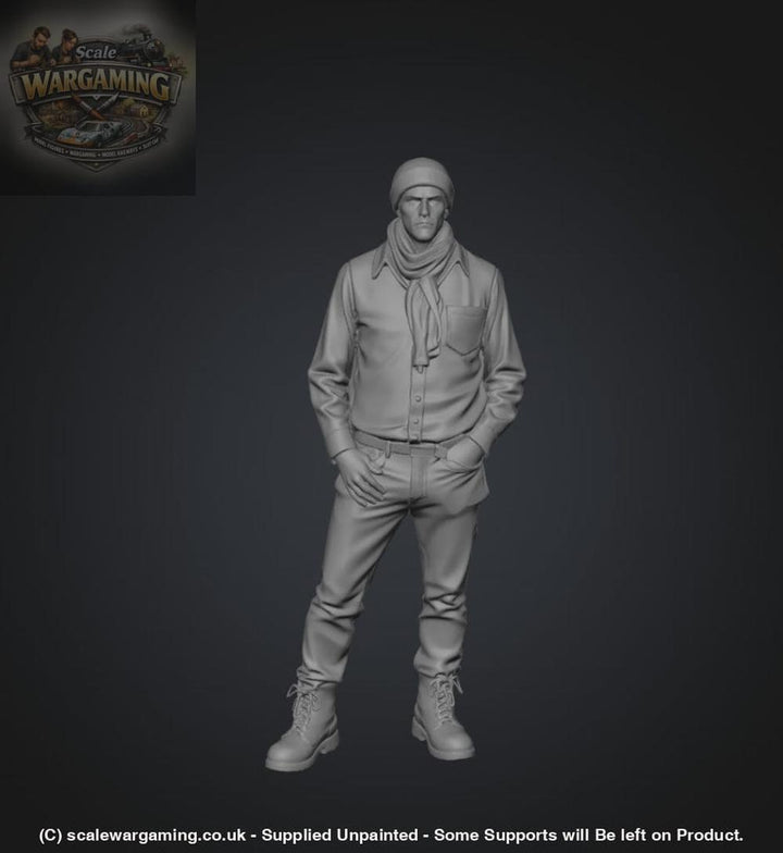 SW2194 Male Standing with Scarf - Figure