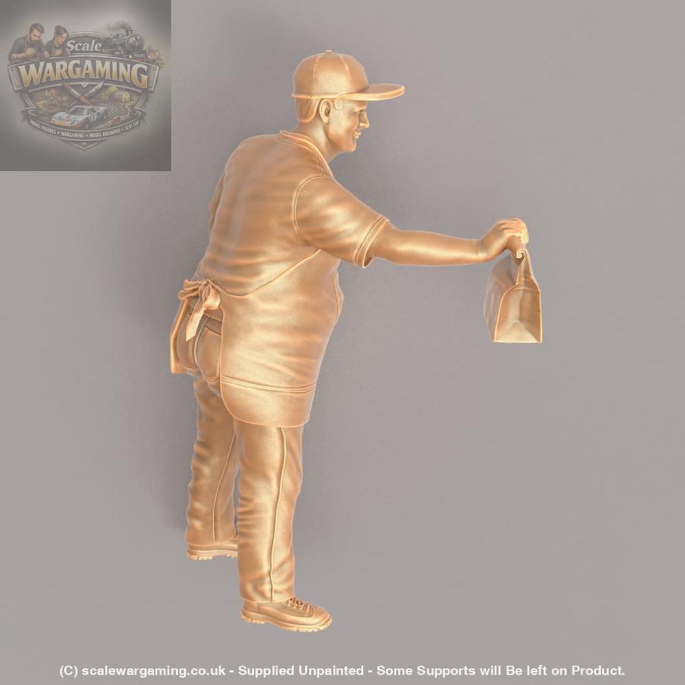 MM221 Shopkeeper with Bag and Apron 2 Figure
