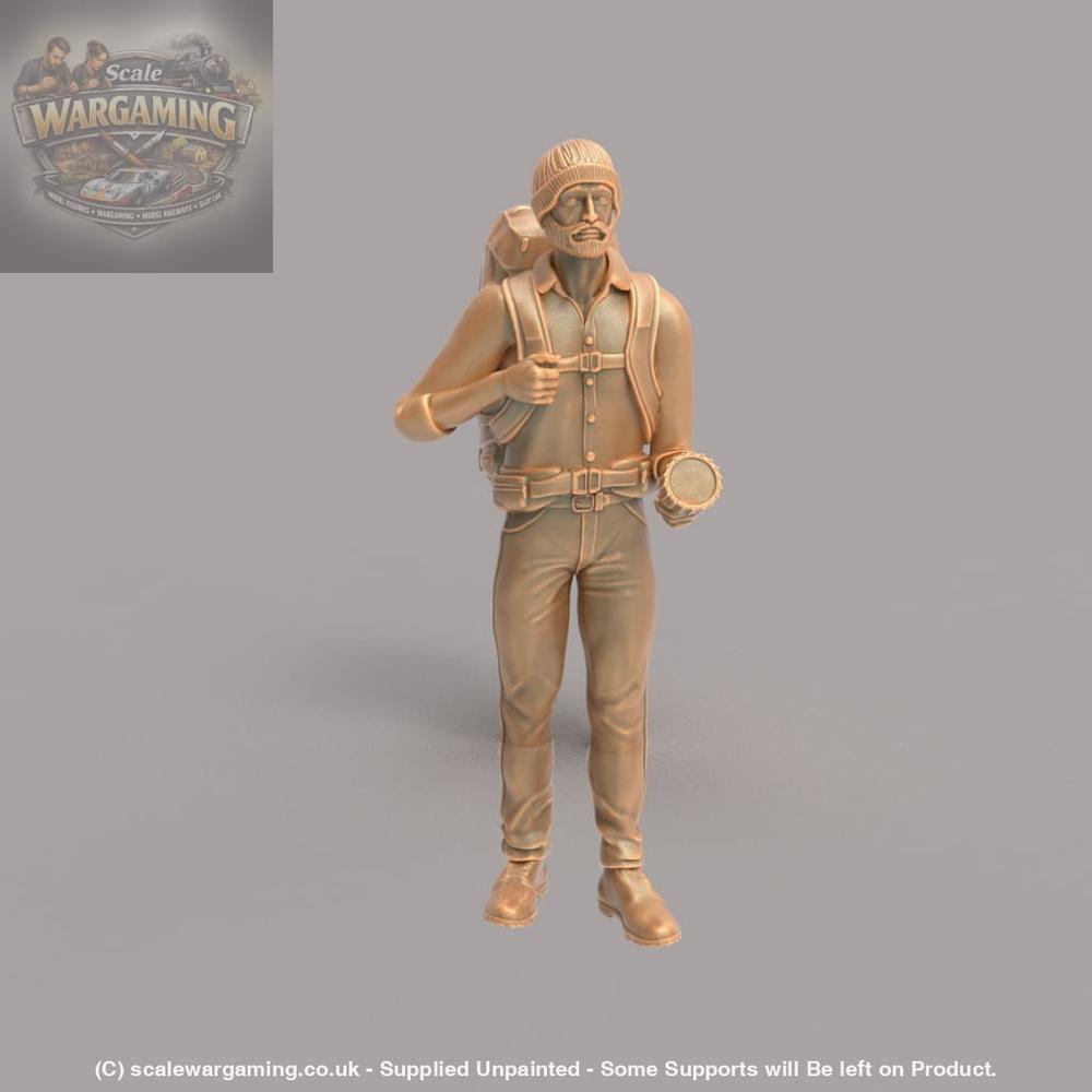 MM241A Male Hiker/Camping/Standing With Torch Figure