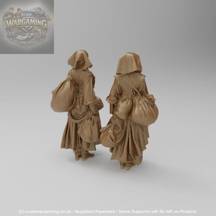 SW3091 2 Medieval Girl Pilgrims - Figure