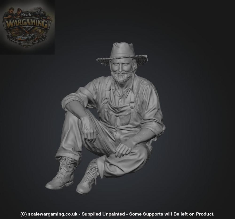 SW3114 Farmer Sitting Looking at View - Figure