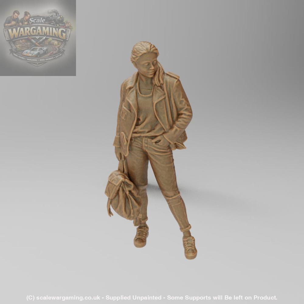 SW8181 Young Girl wearing Leather Jacket - Figure