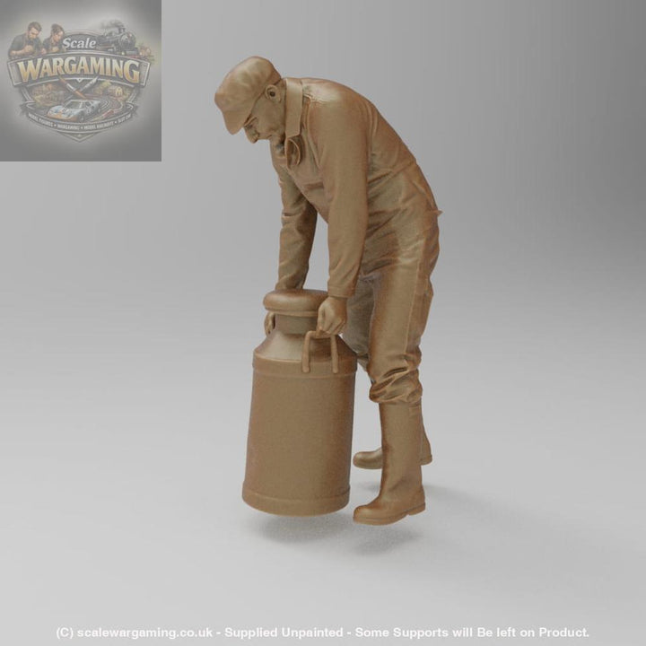 SW8201 Male Dairy Worker with Milk Churn - Figure