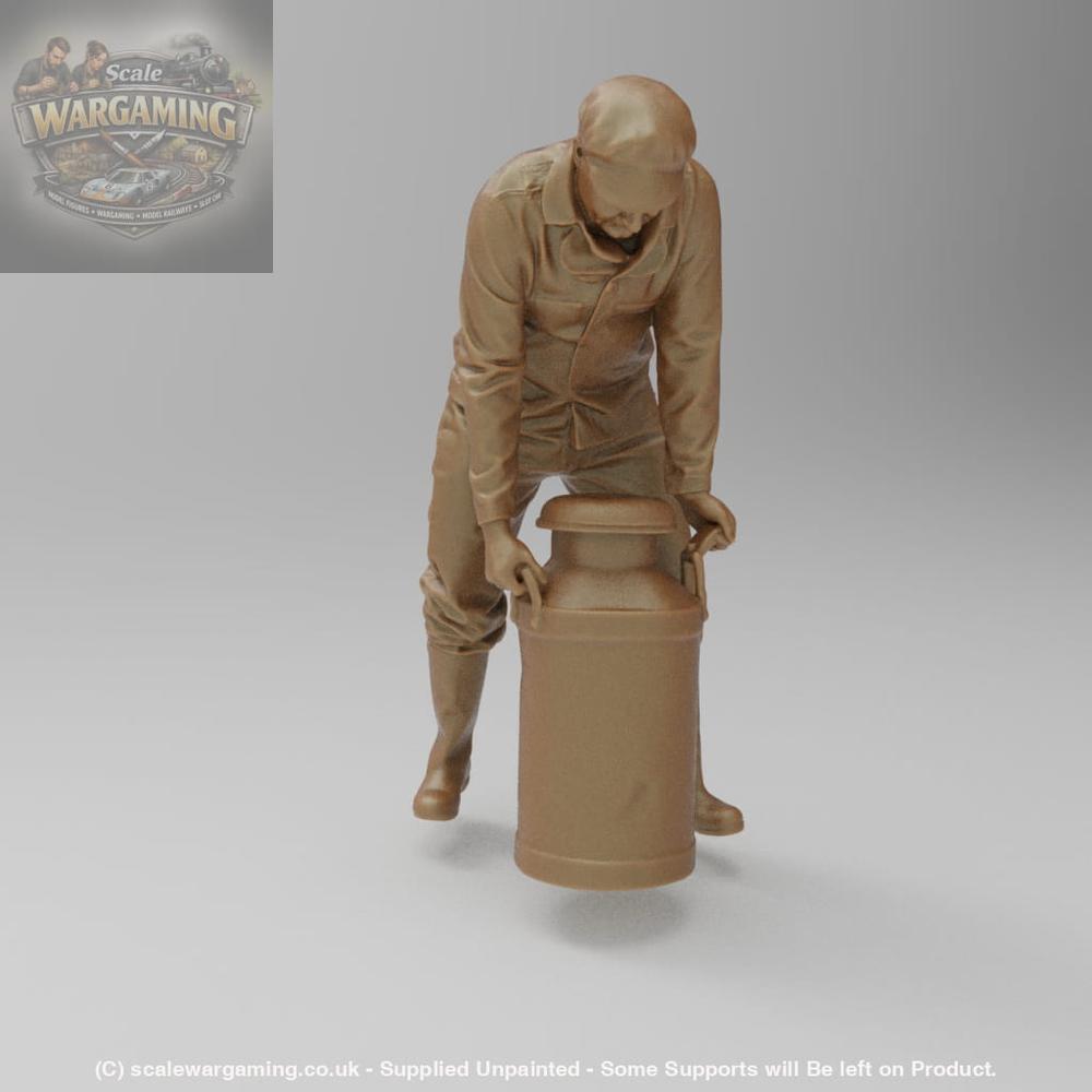 SW8201 Male Dairy Worker with Milk Churn - Figure