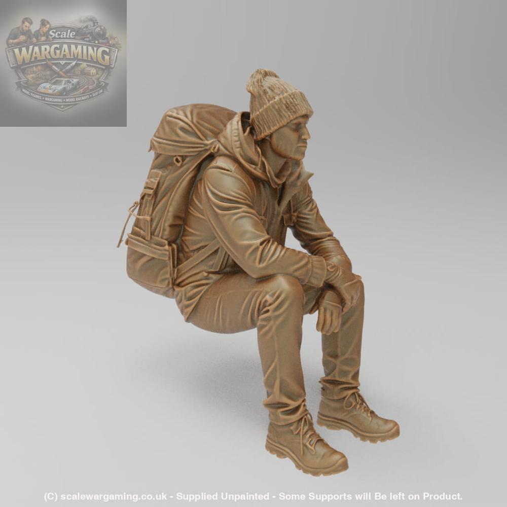 SW8221 Male Hiker Sitting - Figure