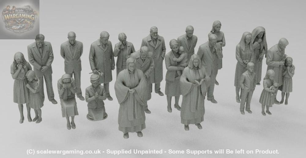 SW9034 Grieving Funeral Family Group - Figure