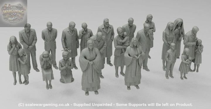 SW9034 Grieving Funeral Family Group - Figure