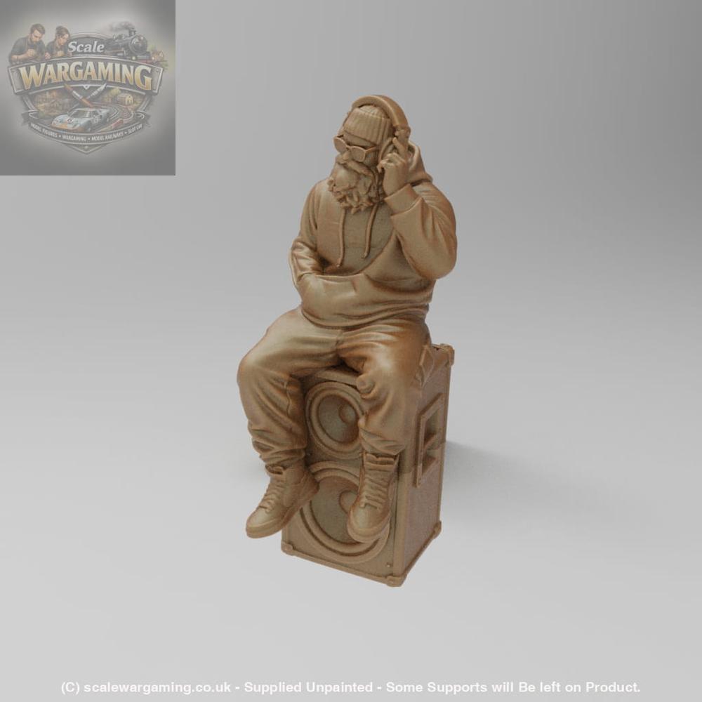 SW9040 DJ Sitting on Speaker - Figure