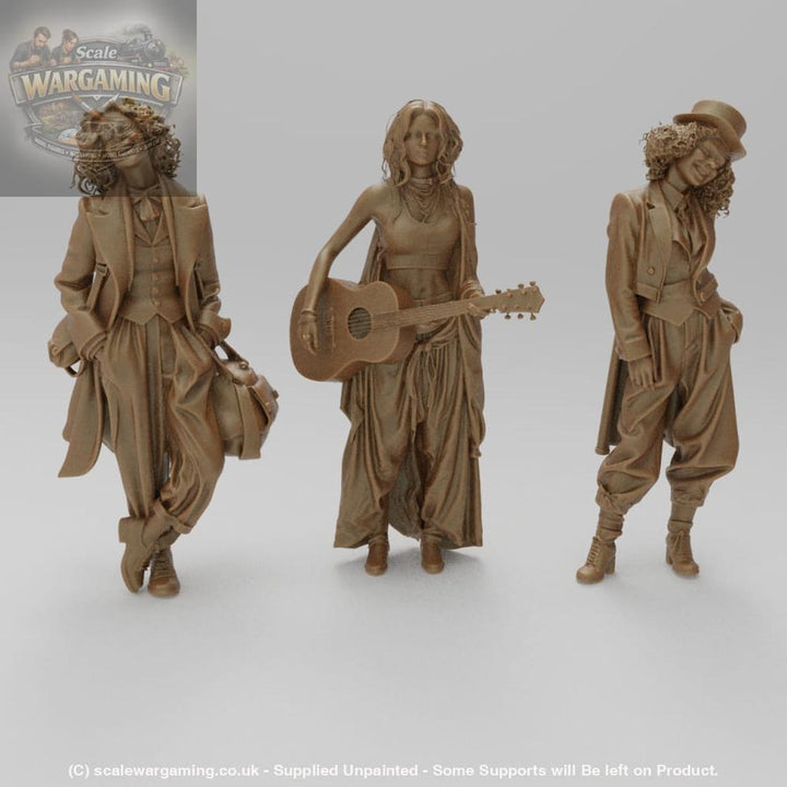 SW9199 3 Female Street Entertainers - Figure