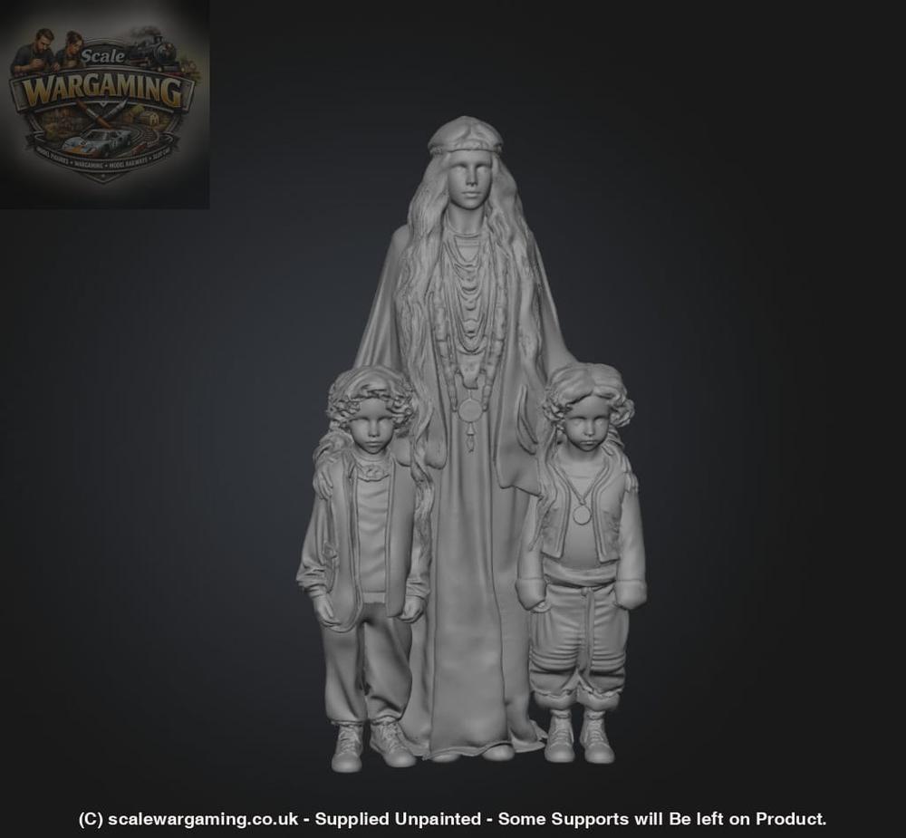 SW9207 Hippie Mum and Children - Figure