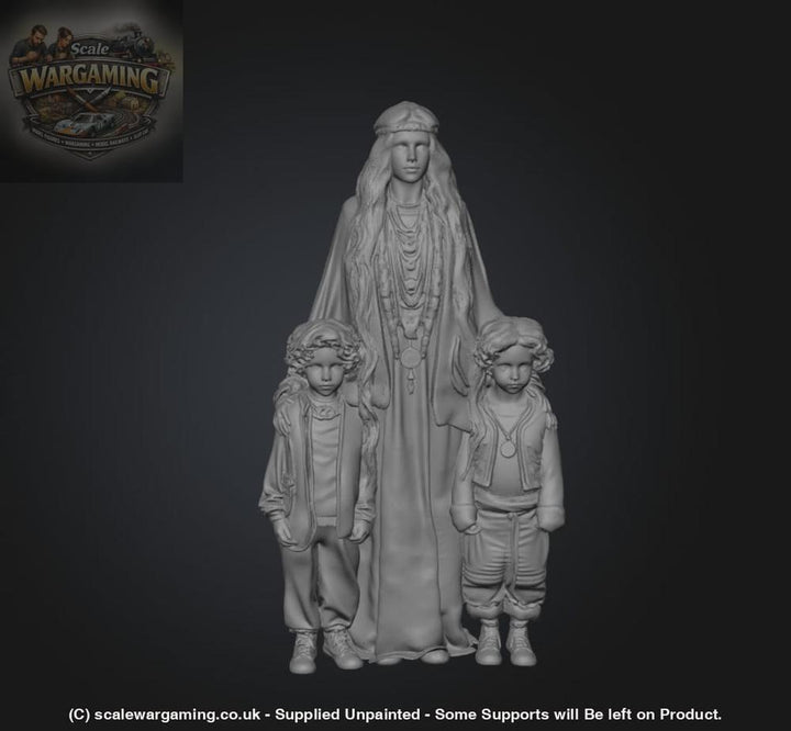 SW9207 Hippie Mum and Children - Figure