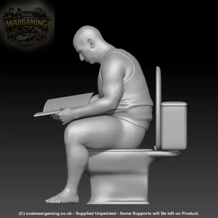 SW9221 Man Reading on Toilet - Figure