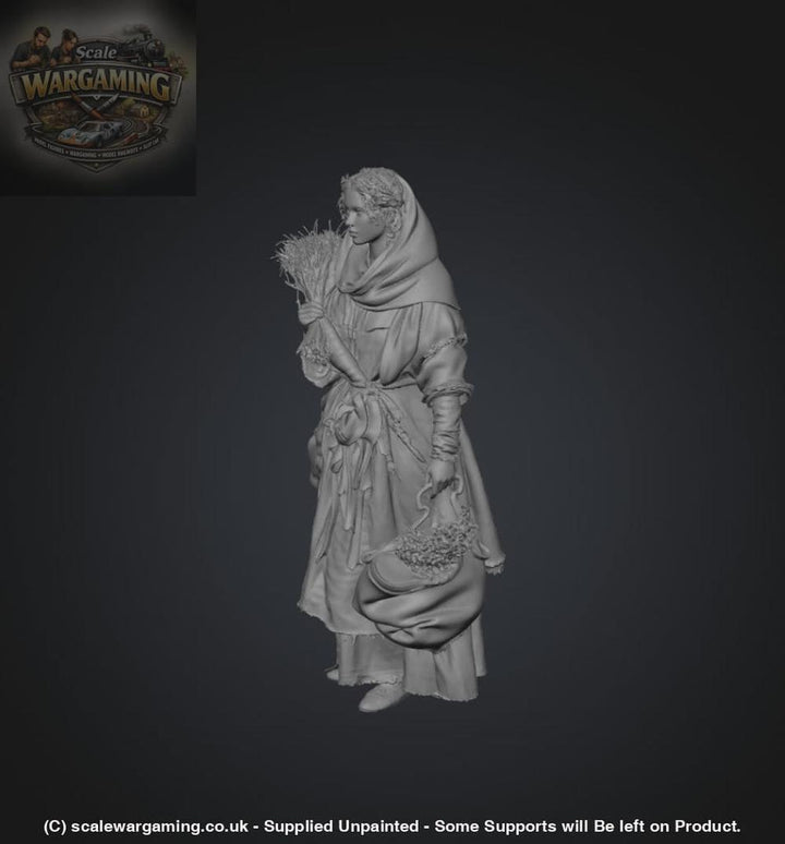SW9248 Medieval Girl selling Herbs - Figure