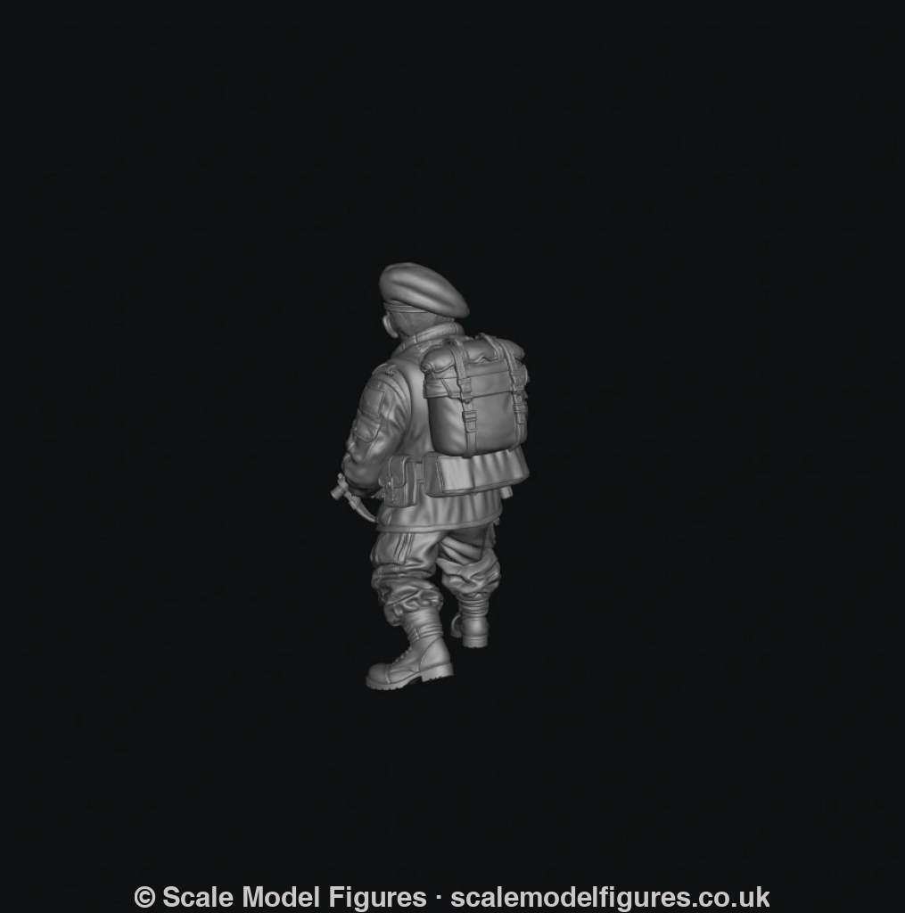 WB-UKP-001 British Paratrooper Officer Standing 2 Heroic - Wargaming Figure