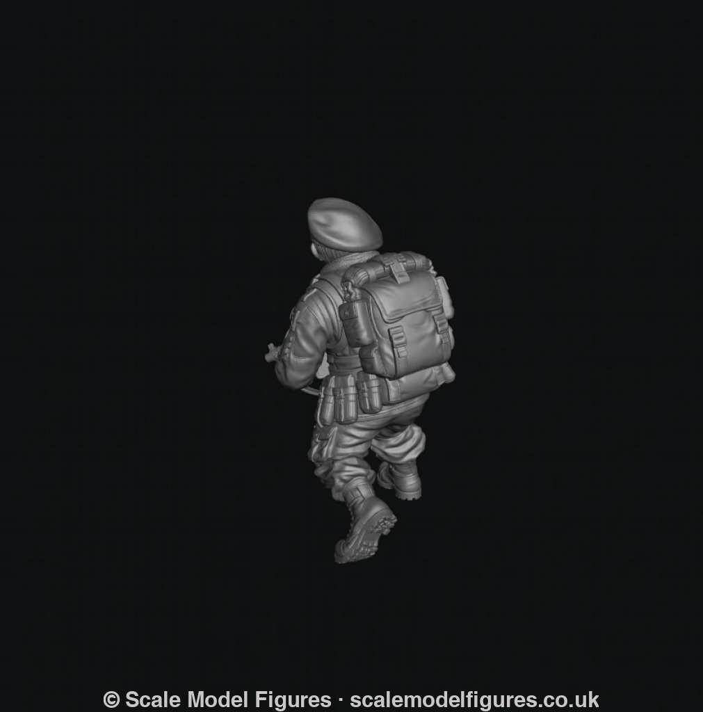 WB-UKP-002 NCO Advancing Shouting Orders with Sten Gun 2 Heroic - Wargaming Figure