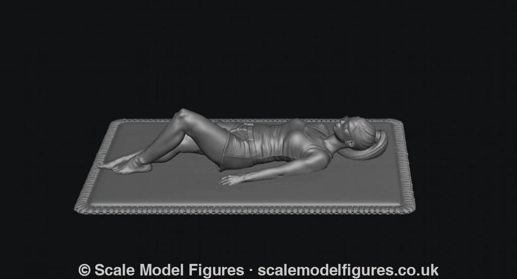 WOSC028 - Lying Around - The Sun-Seeking Tourist on Blanket - Figure