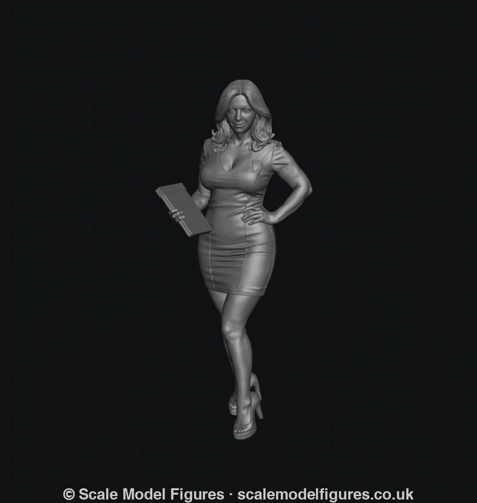 WOSC029 - Queens of the Grid - Bella Knight - With Notepad - Figure